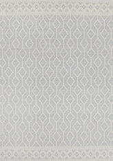 Bellora Lattice Light Grey Wool Rug
