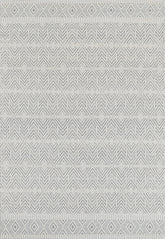 Bellora Chevron Light Grey Wool Rug