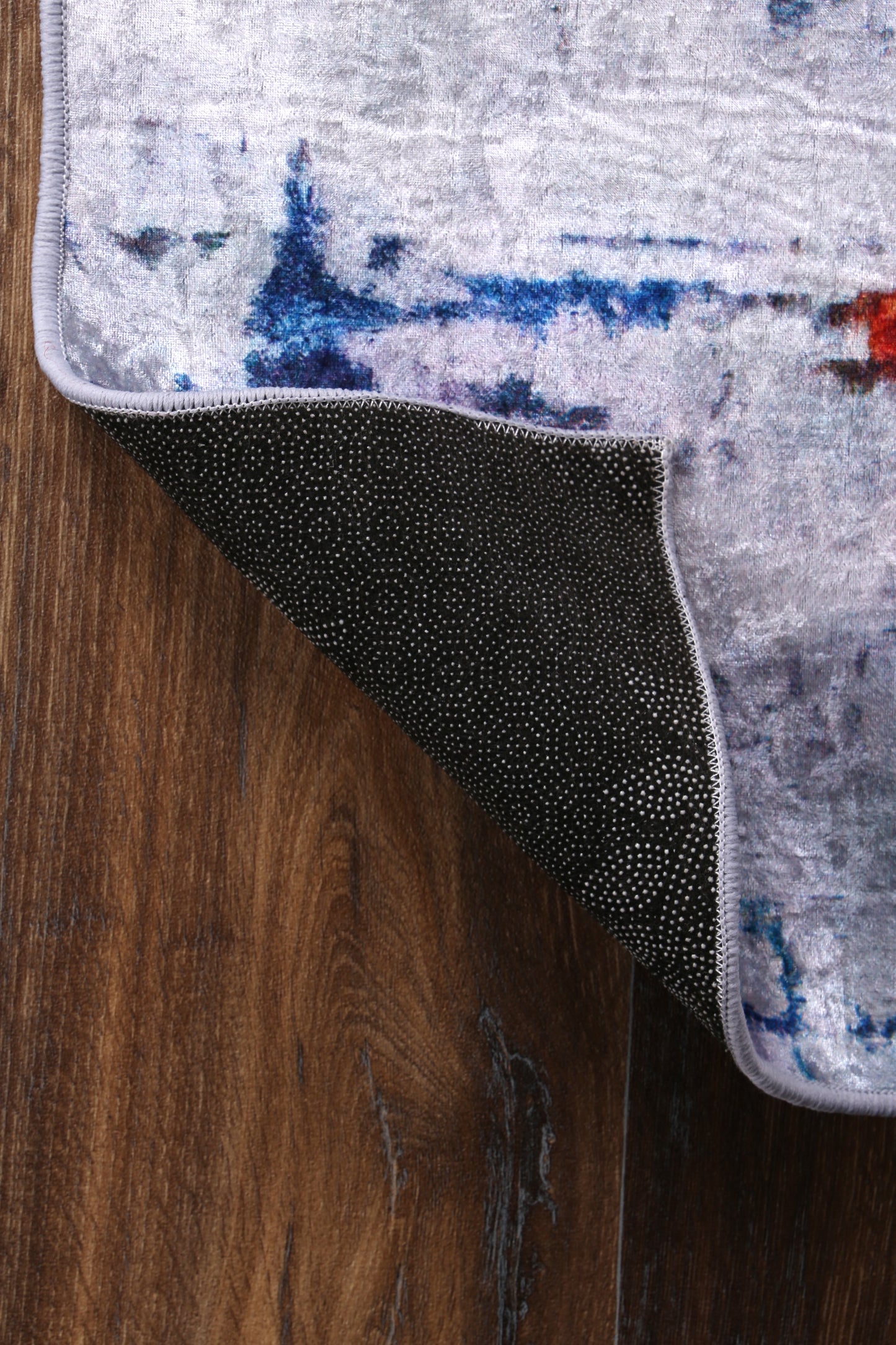 Valencia Painting Grey Multi Non-Slip Rug - ANGE08