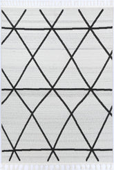 Kaelen Trojan Geometric Ivory and Anthracite Rug