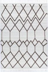 Kaelen Lelantine Geometric Cream and Brown Rug
