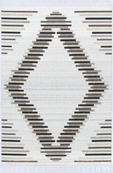 Kaelen Attica Diamond Stone and Grey Rug