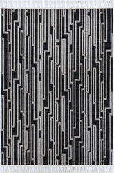 Kaelen Arcadia Geomteric Black and White Rug