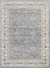Axelle Grey Cream Border Rug