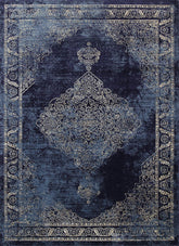 Axelle Distressed Navy Rug