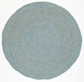 Canvessa Tundra Blue Jute Round Rug