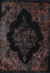 Mykonos Distressed Medallion Rust Rug