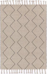 Orielle Zig-Zag Wool Blend Ash Rug