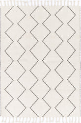 Orielle Zig-Zag Wool Blend Cream Rug