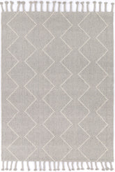 Orielle Zig-Zag Wool Blend Grey Rug