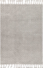 Orielle Diamond Wool Blend Grey Rug