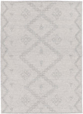 Orielle Aztec Wool Blend Grey Rug (No Tassel)