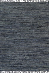Marina Grey Leather Chindi Rug