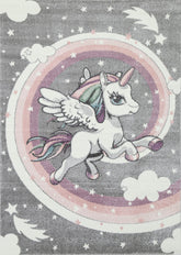 Tidal Powerful Pegasus Grey Kids Rug