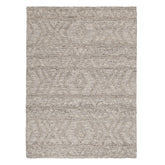 Shoreline Lattice Tribal Ash Wool Rug