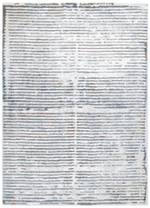 Mosaic Distressed Lines Blue Rug - INDU005