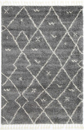Brisa Mizzie Tribal Grey Cream Rug