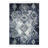 Quarry Slate Incan Blue Geometric Rug