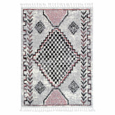 Quarry Slate Tocapus Blush Geometric Rug