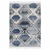 Quarry Slate Diamond Blue Geometric Rug