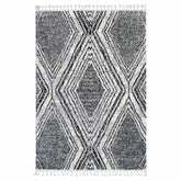 Quarry Slate Harlequin Black & White Geometric Rug