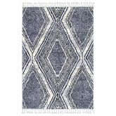 Quarry Slate Harlequin Blue Geomteric Rug
