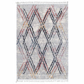 Quarry Slate Argyle Multi Geometric Rug