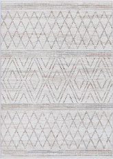 Flint Tabriz Beige Geometric Soft Rug