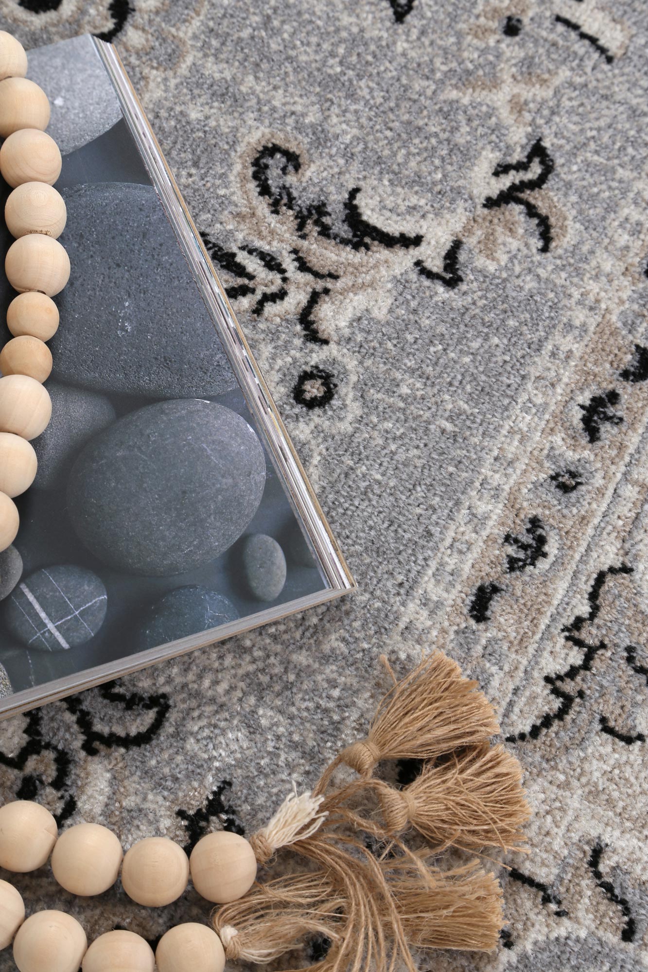Palletto Hamburg Grey Traditional Soft Rug