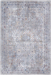 Motifera Aurora Grey & Blue Traditional Rug