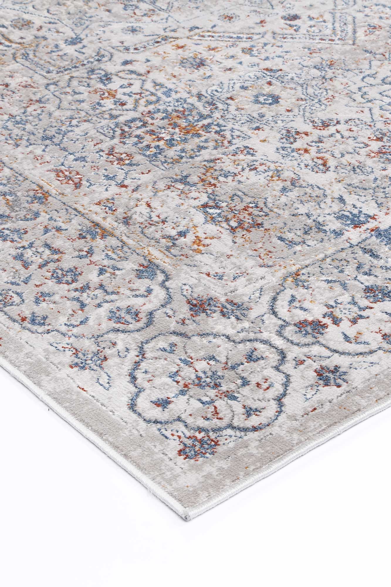 Motifera Aurora Grey & Blue Traditional Rug