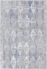 Motifera Harlequinn Grey & Blue Geometric Rug