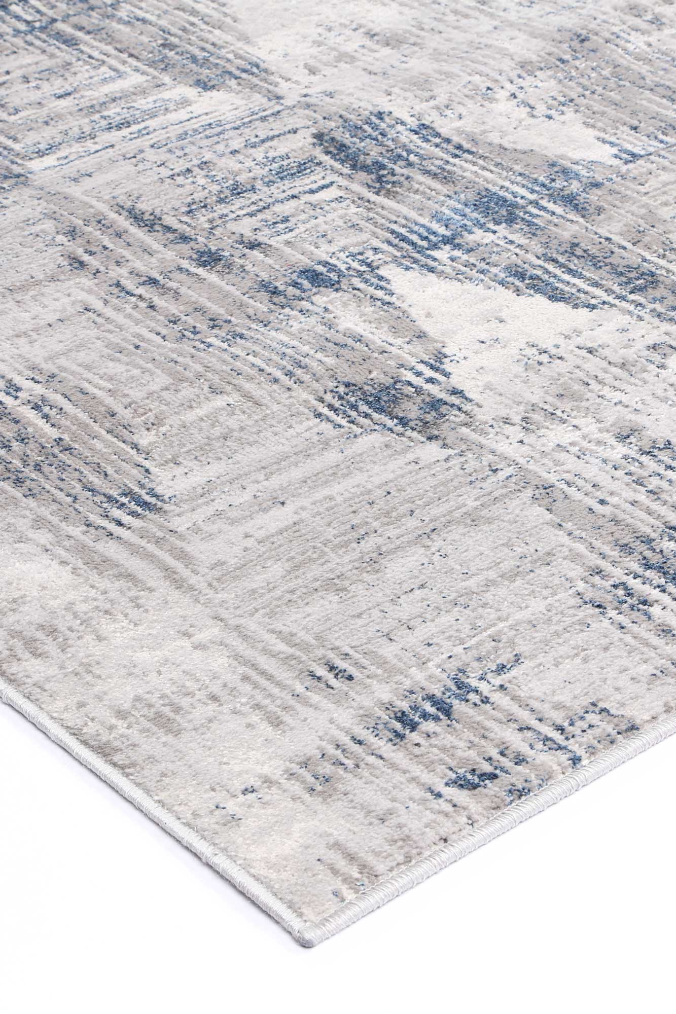 Motifera Harlequinn Grey & Blue Geometric Rug