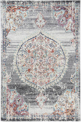 Glenmere Hollow Medalion Transitional Grey Rug