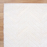 Pebble Chevron Cream Shag Rug