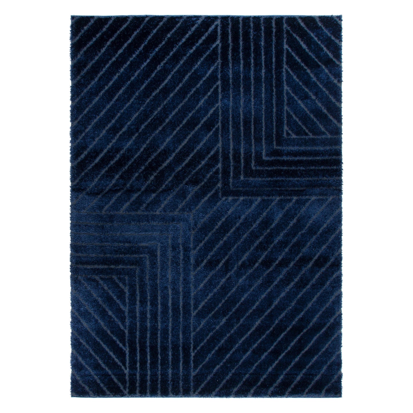 Pebble Modern Navy Shag Rug