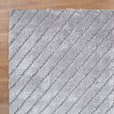 Pebble Modern Silver Shag Rug