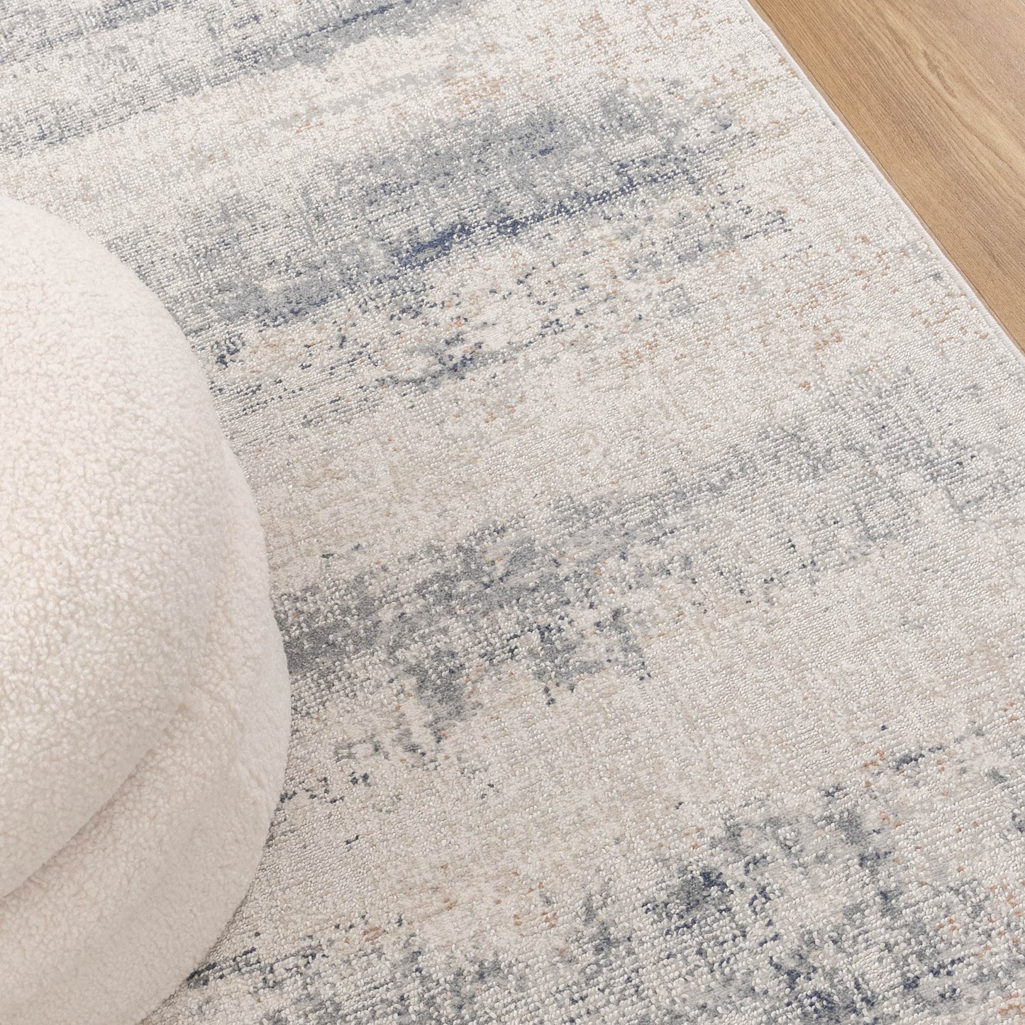 Solstice Distressed Splash Beige Blue Rug TOS5