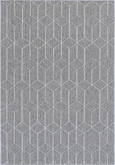 Torrelle Sikua Grey Geometric Flatweave Rug