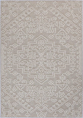 Torrelle Waita Beige Tribal Flatweave Rug