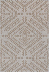 Torrelle Kilifa Beige Tribal Flatweave Rug