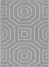 Torrelle Devesi Grey Geometric Flatweave Rug
