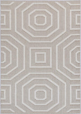Torrelle Lui Beige Geometric Flatweave Rug