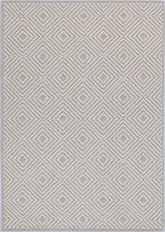 Torrelle Wickham Beige Geometric Flatweave Rug