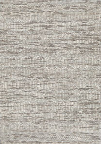 Bellora Geometric Beige Wool Rug