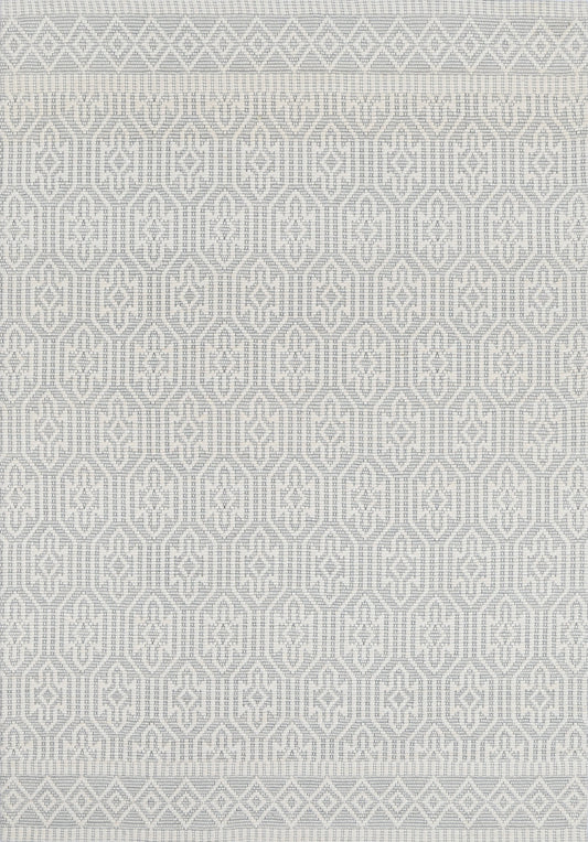 Bellora Geometric Light Grey Wool Rug