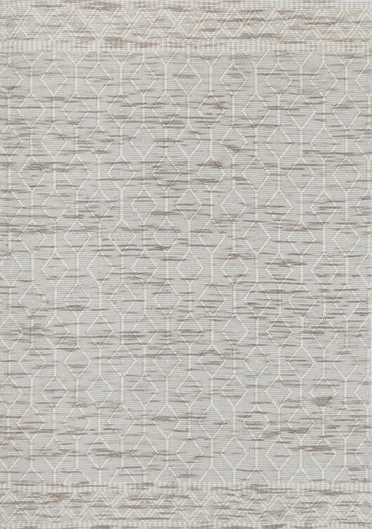 Bellora Lattice Beige Wool Rug