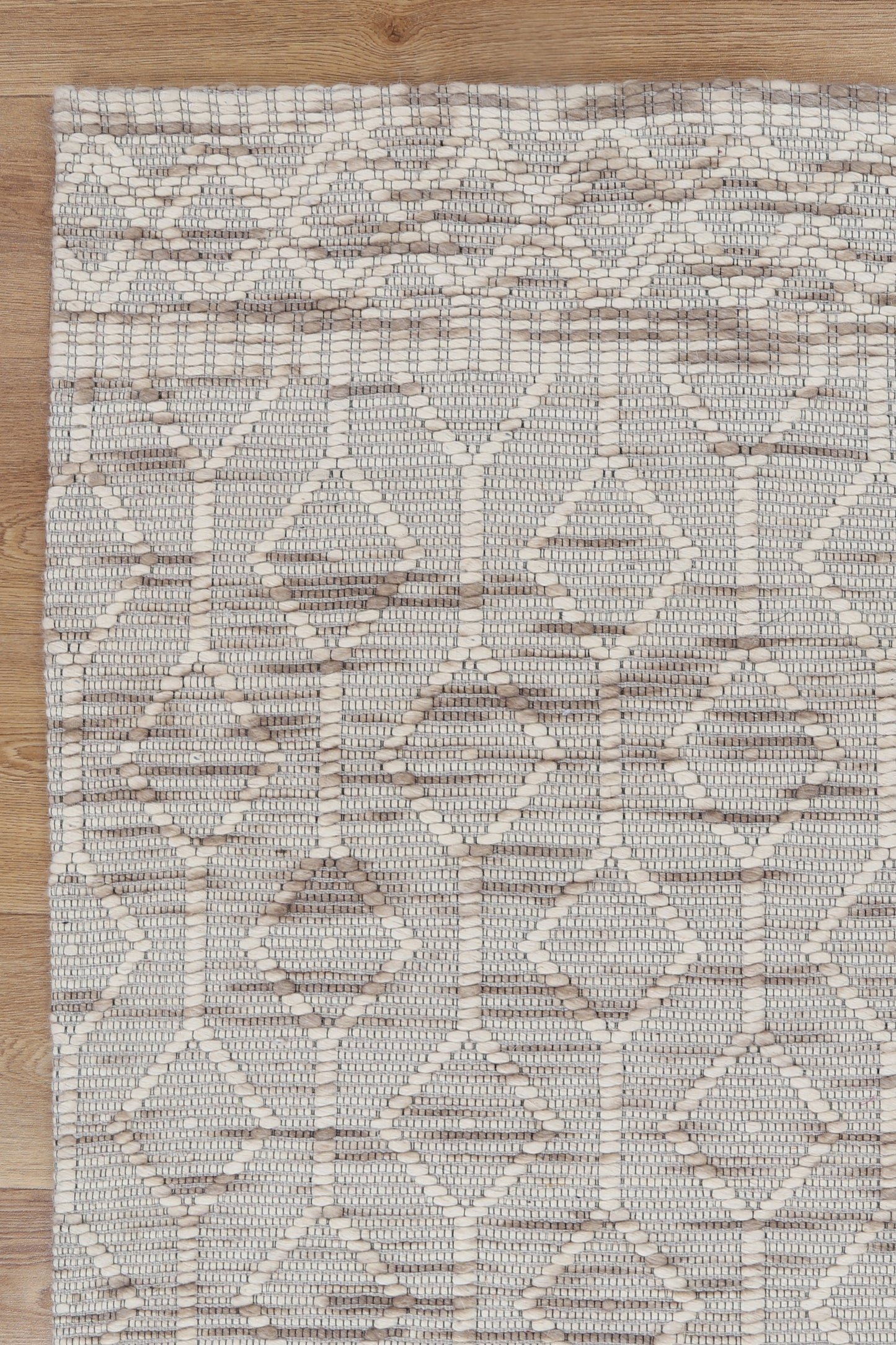 Bellora Lattice Beige Wool Rug