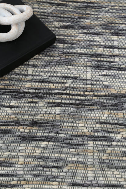 Bellora Lattice Stone Wool Rug