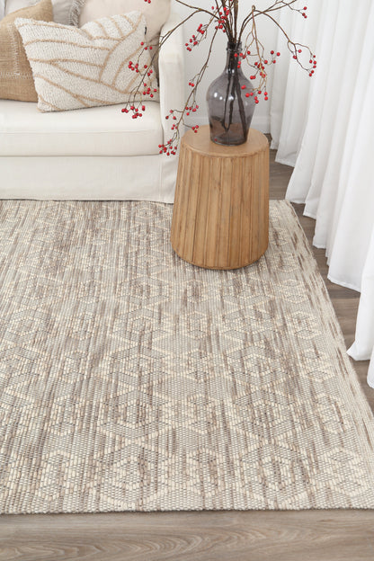 Bellora Diamond Beige Wool Rug